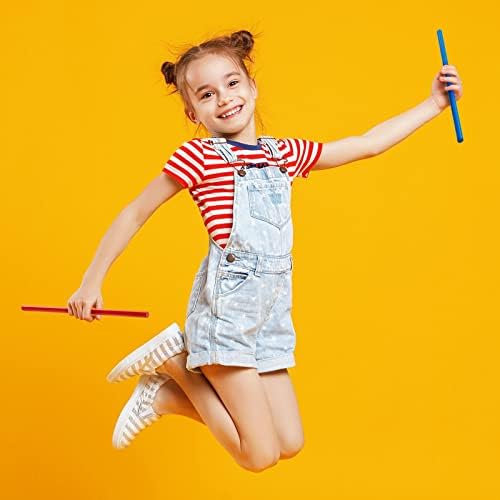 24 Pack Rhythm Lummi Music Sticks for Kids, Bulk Set Percussion Musical Instruments for Classroom, 4 Colors (12 in) 5 413 yElvCL. AC