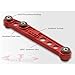 AJP Distributors Rear Lower Billet Aluminum Control Arms LCA Red Suspension Stability Adjustable Alignment Upgrade w/Solid Polyurethane Bushings Compatible/Replacement For Civic CRX Del Sol Integra