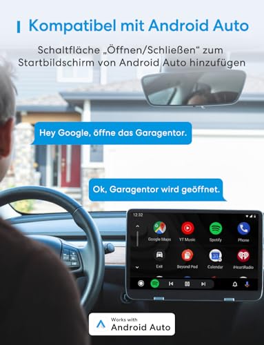 Meross Smart Garagentoröffner Fernbedienung, kompatibel mit Alexa, Google and SmartThings,...