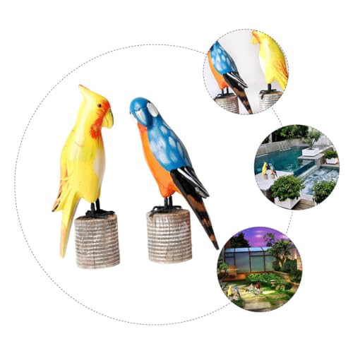 Couple perroquets en bois poli sans aspérités idée cadeau UKCOCO - 8