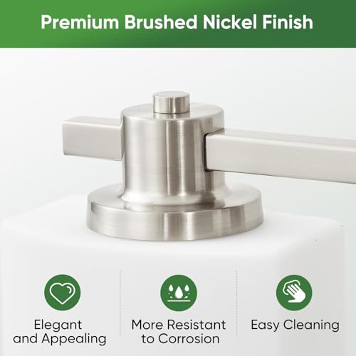 Image of 32 Inch Brushed Nickel Vanity Light for Bathroom 4 Light Bathroom Light Fixtures Over Mirror Milk Glass Makeup Shower Lamp Farmhouse Wall Sconce Modern Desk Vintage Rustic Bath Sink Lighting