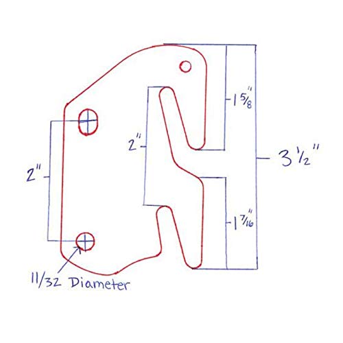 Bed Claw HeavyDuty HookOn 82" x 6" Replacement Queen/King Wood Bed Side Rails, Bed Frame