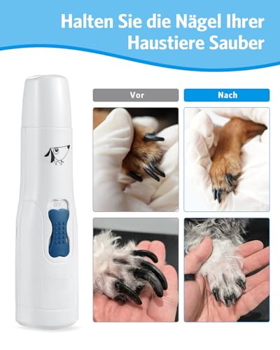 Brifit Krallenschleifer für Hunde & Katze, Elektrische Hunde Krallenschleifer Krallenschere, Super Leise, Hunde Nagelschleifer Elektrischer für Große, Mittelgroße und Kleine Hunde & Katzen