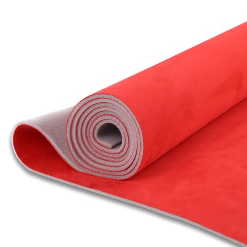 Kefly Red Suede Headliner Fabric 54