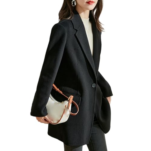 Veste tweed femme mi-longueur en cachemire idéale pour les journées froides d'hiver
