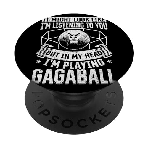 Gagaball Player - But In My Head I'm Playing Gagaball PopSockets Swappable PopGrip, Black