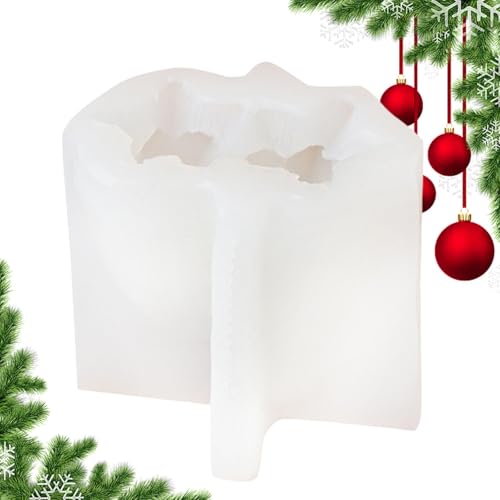 Moldes De Vela De Navidad Para La Fabricación De Velas,Moldes De Navidad De Silicona Para Velas, Molde hecho a mano de vela de silicona, Molde de fabricación en casa con temática de navidad, moldes de