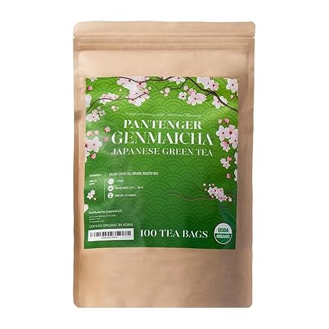 Organic Japanese Genmaicha | 100 Tea Bags | Organic Japanese Green Tea + Roasted Brown Rice | by Pantenger. Cover