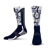 For Bare Feet NFL Kids Youth Team Color Logo Game Day Montage Performance Warm & Cold Weather Comfort Crew Sock (Indianapolis Colts - Blue, Kids Youth One Size)
