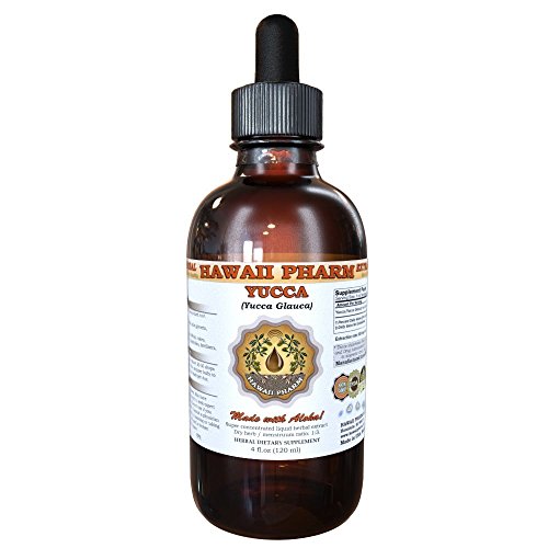 Yucca Liquid Extract, Yucca (Yucca Glauca) Tincture, Herbal Supplement, Hawaii Pharm, Made in USA, 2 fl.oz