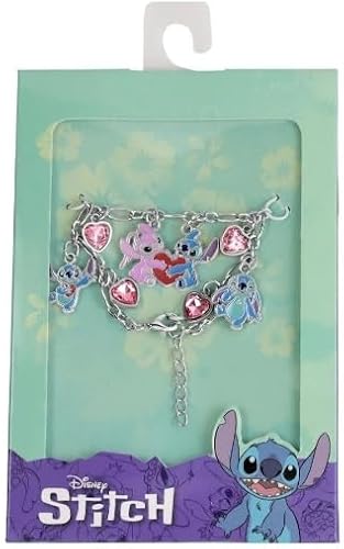 Peers Hardy - Fashion 7" + 1" Angel & Stitch Charm Bracelet Imitation Rhodium Pl