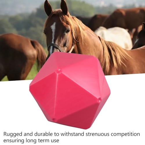HELEVIA Pferde-Leckerli-Ball, Lustiger Polygon-Heuball mit Langsamer Fütterung, Pferdespielspielzeug, Ball-Futterspender Pferdejagd und Herdenhaltung