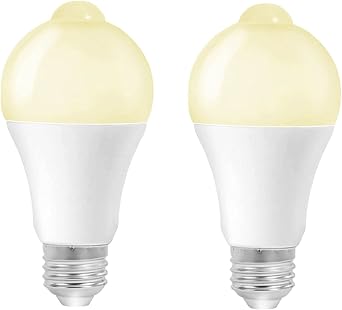 Amazon Led電球 広配光タイプ 人感センサー付き 明暗センサー 室内センサーライトト 自動点灯 消灯 センサーライト E26口金 Led センサー 玄関 廊下 駐車場 作業場 バイク置き場用 防犯 電球色 Taysing セキュリティ センサーライト Diy 工具 ガーデン