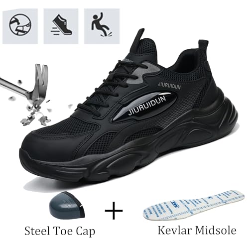Image of Nutropa Steel Toe Boots for Men, Lightweight Safety Work Shoes, Comfortable Breathable Composite Toe Boots Slip-Resistant Indestructible Shoes