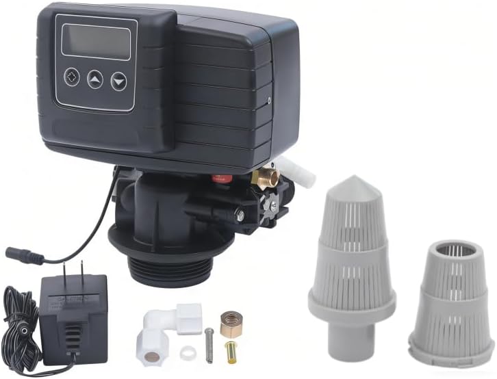 5600SXT Time Type Water Softener,110V 3W Water Softener System Filter Control Head,Electronic Water Softener Valve,Inlet/Outlet DN25,Complete Accessories product image