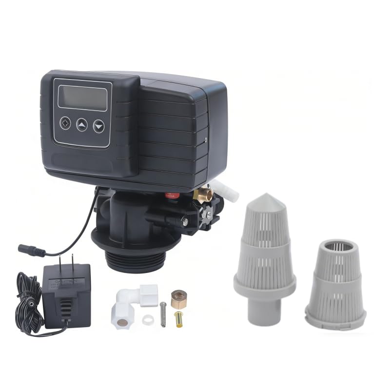 - 5600SXT Time Type Water Softener,110V 3W Water Softener System Filter Control Head,Electronic Water Softener Valve,Inlet/Outlet DN25,Complete Accessories