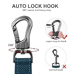 6FT 1IN Strong Blue Dog Leash with 2 Padded Handles, Traffic Handle Extra Control, Comfortable Soft Dual Handle, Auto Lock Hook, Reflective Walking Lead for Small Medium and Large Dogs - Image 3