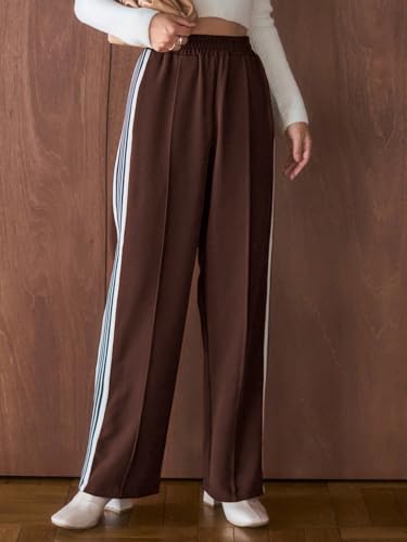 Image of GRECIILOOKS Trousers for Woman | Womens High Rise High Waist Flared Korean Style | Formal Pant for Women Office Wear| Track Pants for Womans Elegant for College & Events (Available in Plus Size)
