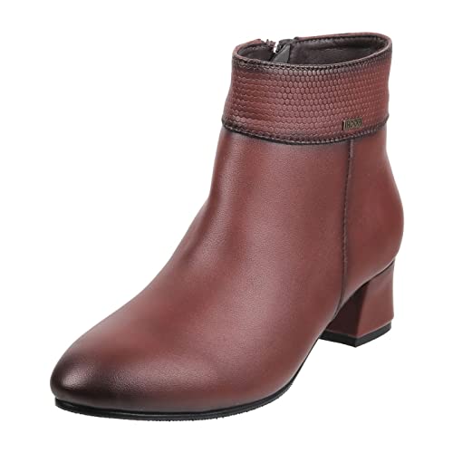 Image of Mochi Women's Faux Leather Heeled Fashion Chelsea Ankle Boots