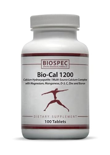 BIOSPEC NUTRITIONALS Bio-Cal 1200 – Superior Bone Support Complex w/MCHA, Vitamin D3, Vitamin K2 (MK-7), Magnesium, Zinc, and Other Nutrients
