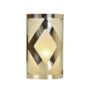 Tu Casa (BL-09) diamondshape Stainless Steel & Glass Bathroom Light with b-22 Holder(Bulb not Included)