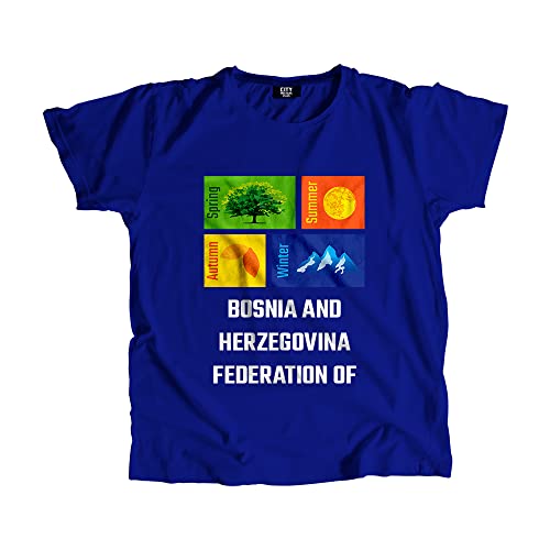 T-shirt Bosnie-Herzégovine bleu roi unisexe de qualité supérieure pour le quotidien