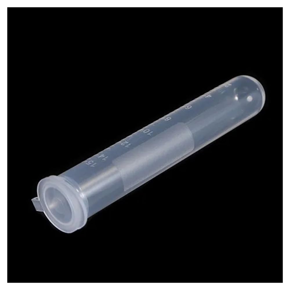 Sprzęt i materiały laboratoryjne 15 ml przezroczysta tuba wirówkowa 100 sztuk, z podziałką, okrągłe dno, zakrętka, średnica 18 mm