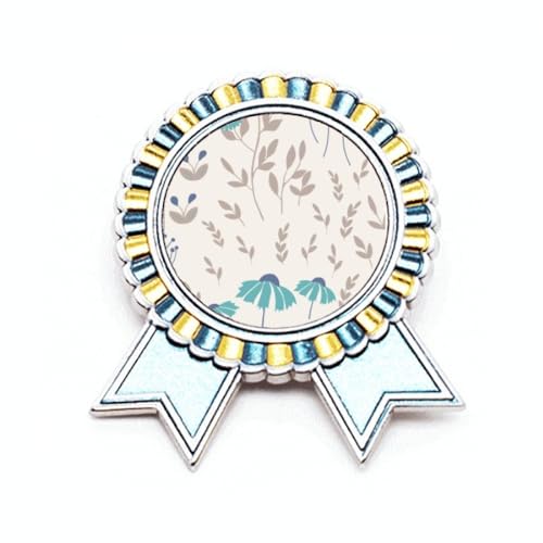 Broche fleur beige Art déco en métal M pour sublimer vos vestes de cérémonie