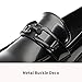 Vera Creation Women's Chunky Platform Loafers with Buckle Patent Leather Black Penny Loafers Fashion Office Work Business School Dressy Casual Shoes Comfortable Slip-on (Black+Black Buckle Pro 8)