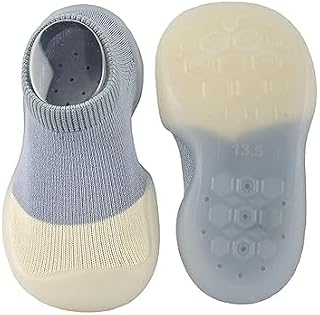 NSXEEN Baby Anti-Slip Sock Shoes for Infants | Soft Breathable Cotton Booties with Rubber Sole | Non-Skid Indoor Toddler S... Price In India