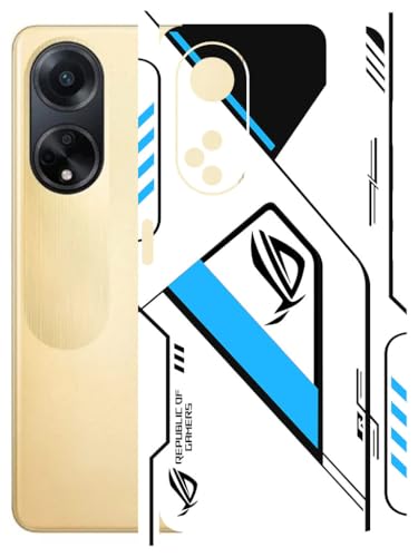 Image of AtOdds - Full Body Back Screen Guard Protector Film - Lamination Wrap Skin Sticker Compatible with Oppo F23 (5G) | Scratchproof Matte Finish (RogBlue)