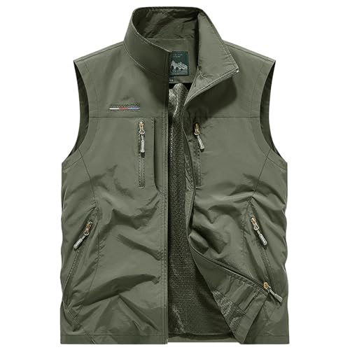 Chaleco tipo cargo hombre ligero y transpirable chaqueta suelta 5