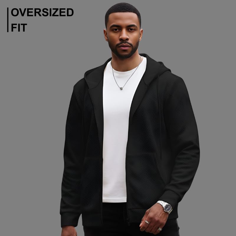Image of GRECIILOOKS Hoodie for Man | Zipper Hoodies for Men Stylish | Sweatshirt for Mans | Sweater for Man's | Sweater for Men Winter Wear (Available in Plus Sizes) Polycotton