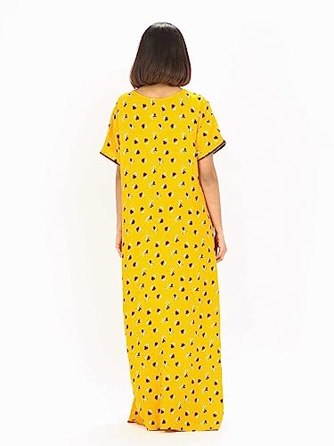 Image of Evolove Women's Viscose Liva Long Maxi Night Gown Nighty Dress with Pocket, Super Soft Comfortable (LNG-Rayon)