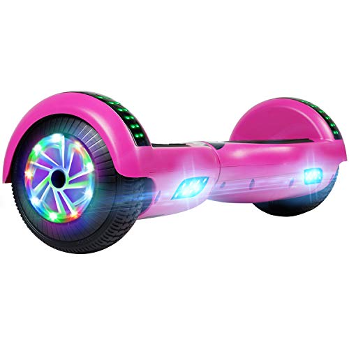 UNI-SUN 6.5'' Hoverboard for Kids, Self Balancing Hoverboard with Bluetooth and LED Lights, Bluetooth Hover Board, Purple
