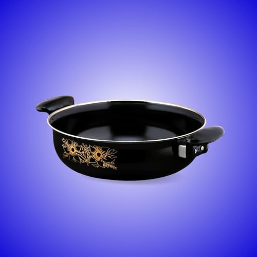 Image of Induction Bottom Non-Stick Kadhai (3.5 L) -6- Durable Quality Iron Kadhai 27 cm Diameter 3.5 L Capacity (Iron, Non-Stick, Induction Bottom) HATHI-KR-6