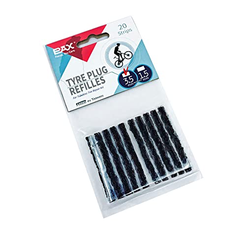 Image of PAX 20pcs Tubeless Bike 3.5mmΦ x 50mm Tire Plugs, Super Sticky Tire Plugs Refill Pack for Tubeless Bicycle Repair Kits, Seal Strips Strings