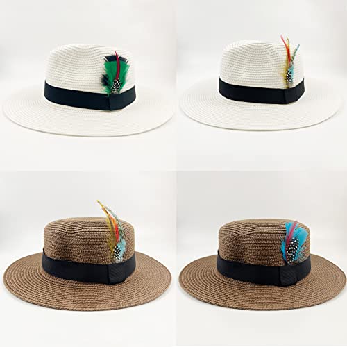 Btreeflo 8Pcs Hat Feathers And 12 Pcs Natural Feathers Colorful Real Feathers Packs Accessories Bundle #TOP7