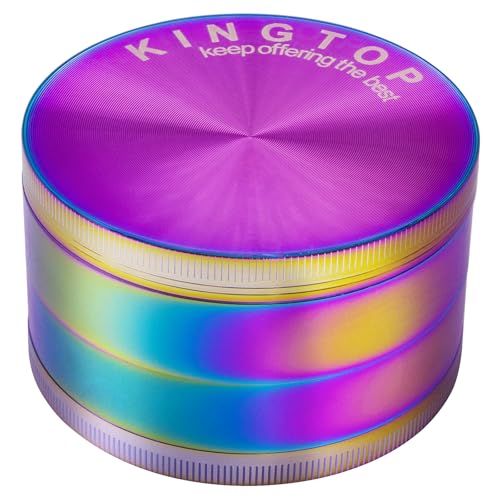 KINGTOP 3 Inch Large Grinder, Zinc Alloy Mills (Colorful)