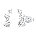 PAVOI 14K Gold Plated Sterling Silver Post Mini Constellation White Gold Cubic Zirconia Ear Crawler Earrings - Tiny Faux Diamond Sterling Silver Post Ear Climber Fashion Earrings for Women or Girls