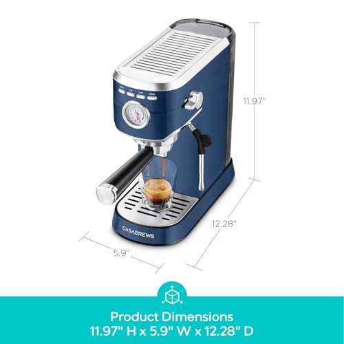 Image of CASABREWS Espresso machine 20 bar, royal blue