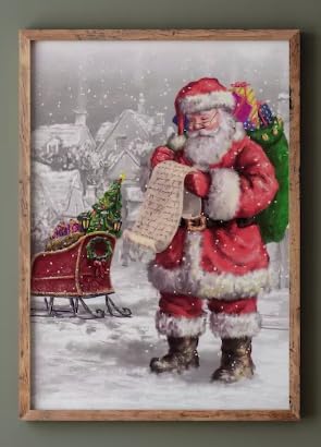 Amazon.com: Santa Wall Art Print, Vintage Christmas Art