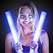 Fun Central 16” LED Foam Sticks – 6 Pack Blue Light Up Cheer Batons with Flashing Modes for St. Patrick’s Day Parades & Mardi Gras Parties (Blue)