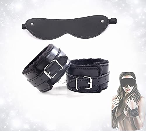 RêṤṱṝâÎṊ Cuffs and Blindfold Cosplay Set Juguetes para Adultos para Parejas Cover