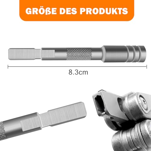 Bit Verlängerung 8,26 cm – Kompatibel mit Multitool Bits und Standard Sechskant-Bits, Robuste Bithalter Erweiterung aus Metall, Multitool-Zubehör