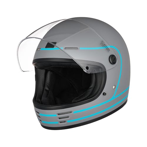 ORIGINE Integralhelm Motorradhelm Vintage Retro Helm mit Visier ECE