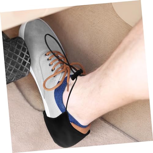 2Pcs Shoe Heel Cover Protector Wear Resistant Brake Throttle Shoe Black Easy to Use Compatible with Flats and Wedges Prevents Wear From Driving3