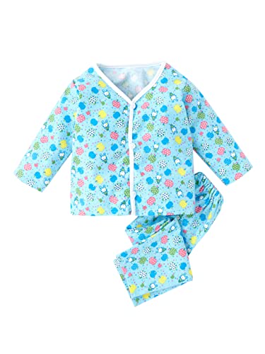 Image of babywish Baby Boys and Baby Girl Clothing Set 100% Cotton Full Sleeve Jhabla T-Shirt Trouser Pajama Newbrn Kids Clothes Set