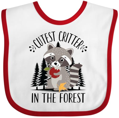inktastic Cutest Critter in the Forest Raccoon Baby Bib