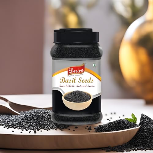 Image of Desire Basil Seeds 600 Gram |Tukmaria Seeds | Sabja Seeds | Seeds for Eating.